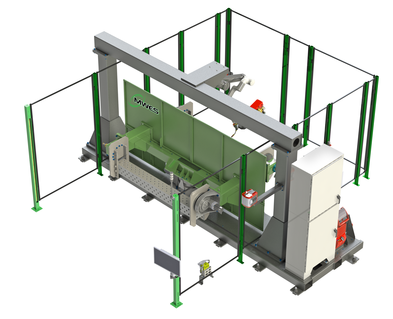 Cobot in a Cage (Opposite Side View)