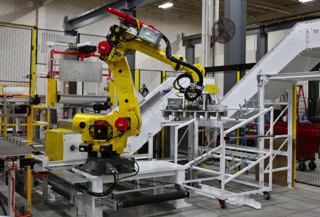 robot stack material handling system