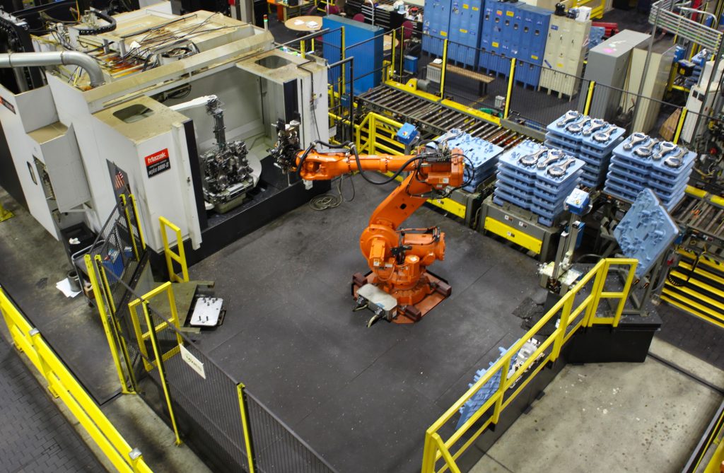 robot assembly line machine tending