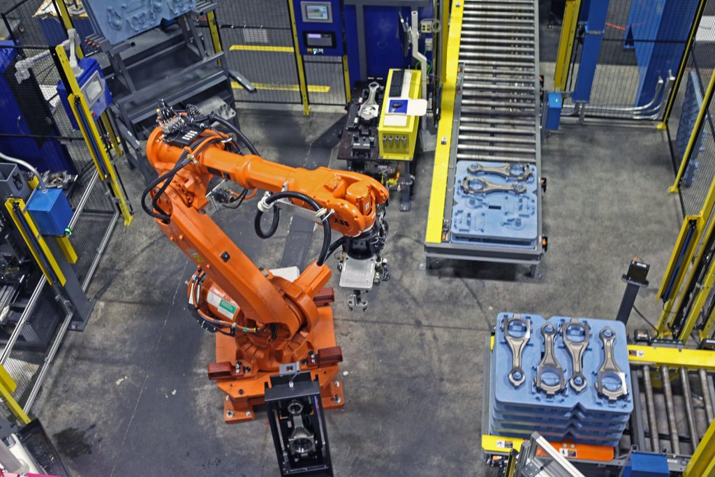 Robotic Connecting Rod Deburring Line