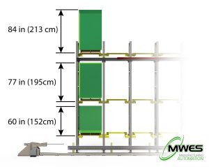 ASRS racking self dimensions diagram