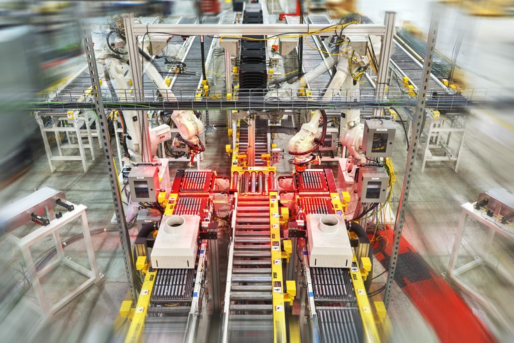 robot welding conveyor system