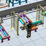 skid steer welding automation rendering graphic