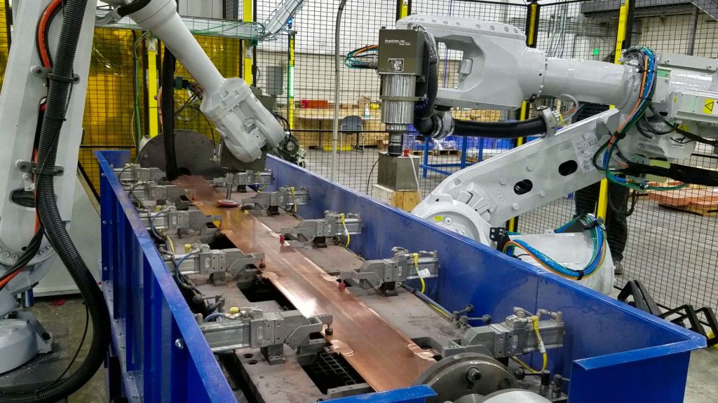 Robotic Welding & Milling for High-Speed Handling of Bus Bars
