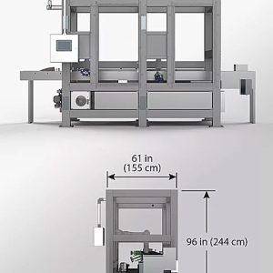 case packing machine with 2 robot dimensions