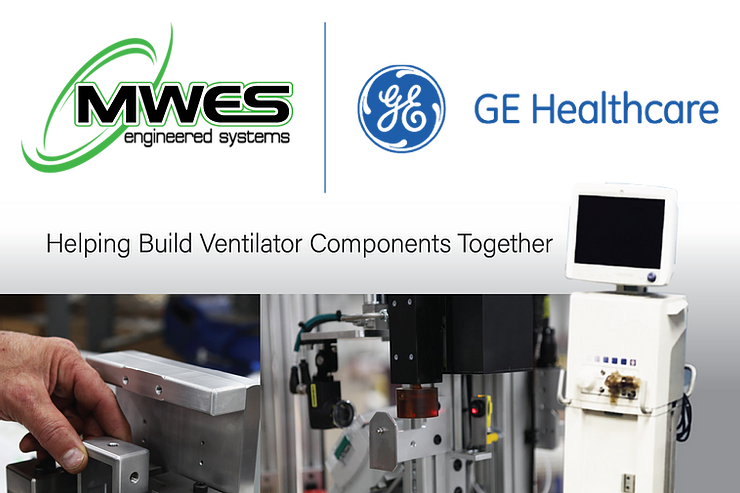 MWES helping build ventilator components together