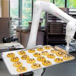 cobot loading cookie tray